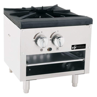 Alt Tag: EFI RCTSPL-18-1N 18-Inch Gas Fired Commercial Stock Pot Range, compact gas stock pot burner with heavy-duty cast iron grate