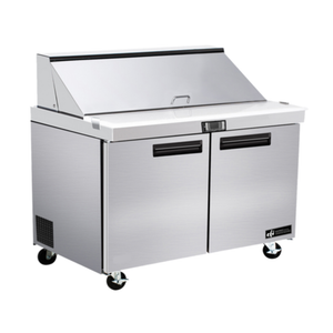 EFI Refrigeration CMDR2-36VC 36-inch Mega Top Commercial Sandwich Salad Prep Unit stainless 2-door refrigerated prep table