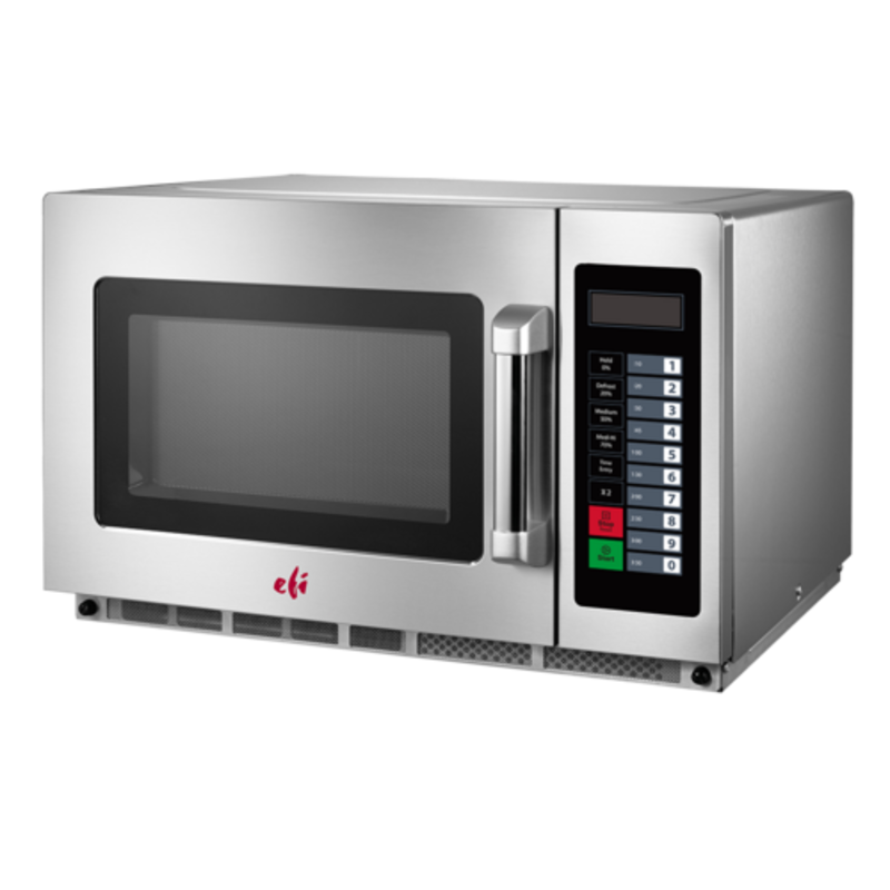 Alt Tag: EFI Sales 1.2 Cu. Ft. Heavy-Duty Commercial Countertop Microwave Oven stainless steel 34 L countertop unit with digital keypad