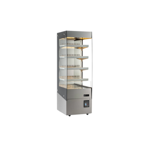 Alt Tag: EFI Sales 15.2 cu.ft. Heated Open Air Merchandiser Showcase stainless steel heated open air display case with glass sides