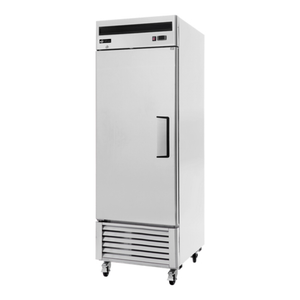 Alt Tag: EFI Sales 27-Inch Stainless Steel Bottom Mount Reach-In Freezer commercial single-door stainless reach-in freezer on casters
