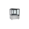 Alt Tag: EFI Sales 37-Inch Stainless Steel Flat Front Neutral Showcase ambient bakery display case with glass panels and shelves