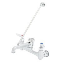 EFI Sales 8 Inch Center Wall Mount Commercial Service Sink Faucet rough chrome wall mount faucet with long lever handle