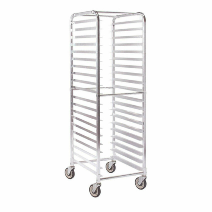 Alt Tag: EFI Sales CBO203 20 Pan Capacity Full Size Bun Rack aluminum bun pan rack with casters for commercial kitchens