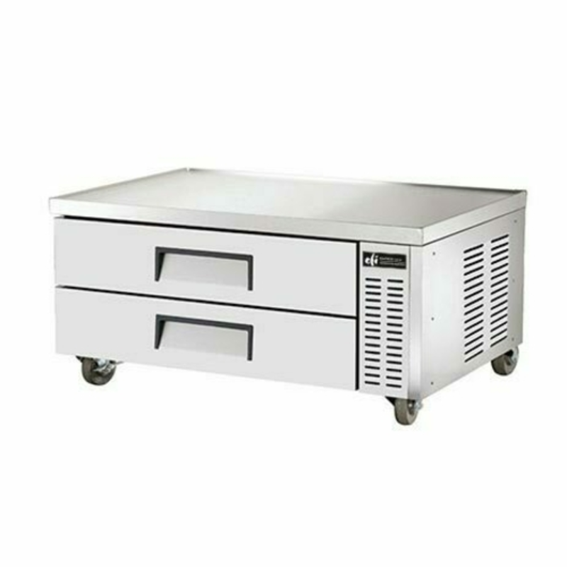 52 Inch Refrigerated Chef Base With Drawers And Work Surface For Commercial Kitchens