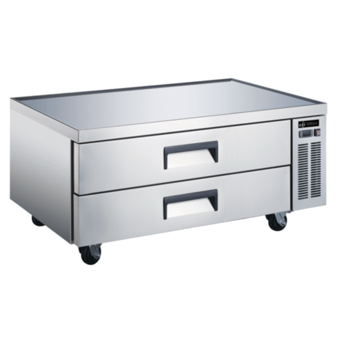 Alt Tag: EFI Sales CCB-52VCX 52 Inch Two-Drawer Refrigerated Chef Base stainless steel commercial kitchen chef base with 2 drawers