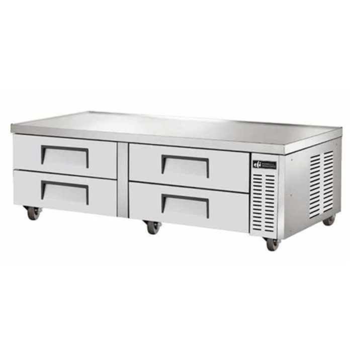 Alt Tag: EFI Sales CCB-72 72" Four Drawer Refrigerated Chef Base Stand stainless steel 4-drawer refrigerated chef base equipment stand