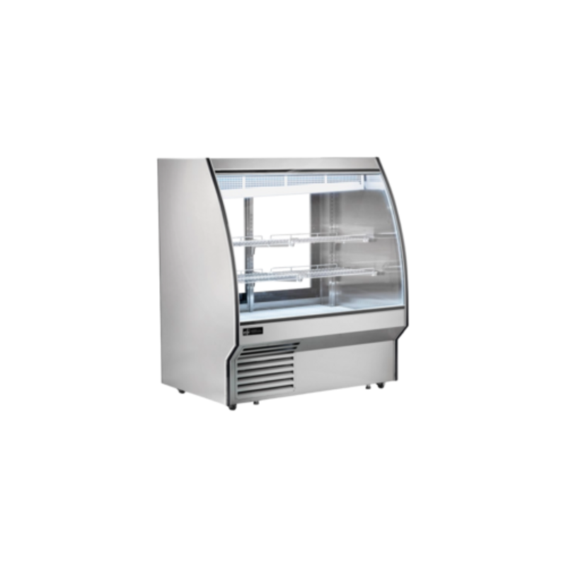 EFI Sales CDCSC-48 48.1 Inch Refrigerated Curved Glass Deli Showcase stainless steel refrigerated display case with curved glass and LED lighting