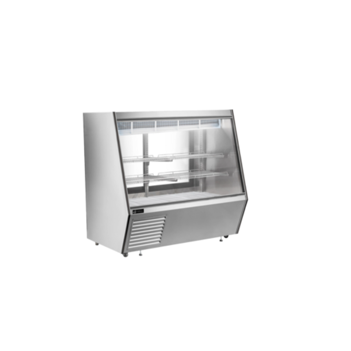Alt Tag: EFI Sales Ltd. CDCSS-60 60 Inch Refrigerated Deli Display Showcase stainless steel flat front refrigerated deli case with LED lighting