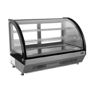 Tag alternatif : EFI Sales CGCM-CT-3526 vitrine réfrigérée de comptoir de 35,4" avec verre courbé et tablettes pour pâtisseries, sandwiches, boissons refroidies