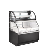 EFI Sales 47.2" Curved Open Air Combo Refrigerated Merchandiser curved glass open-air display case with shelves for cafe and market