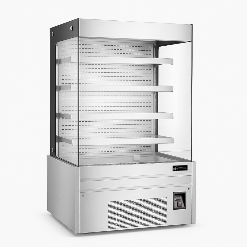 Alt Tag: Efi Sales CGOMS-4880 48"W Open Air Refrigerated Display Merchandiser open-front chilled display case with shelves