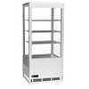 Countertop Refrigerated Display Merchandiser Featuring Four-Sided Glass Construction And Adjustable Shelving