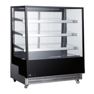 Alt Tag: EFI Sales CGSM-4757 47.2" Straight Glass Refrigerated Bakery Case with LED-lit shelves for bakery and dessert display