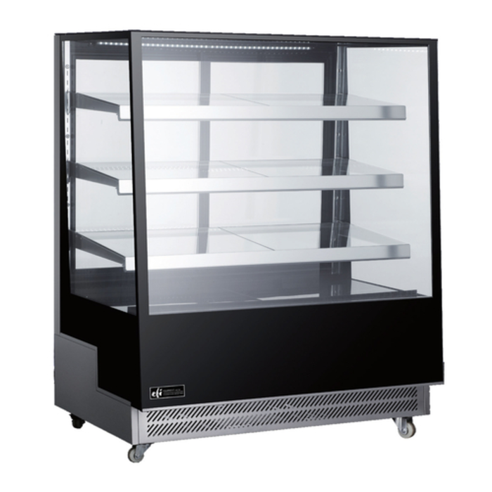 Alt Tag: EFI Sales CGSM-4757 47.2" Straight Glass Refrigerated Bakery Case with LED-lit shelves for bakery and dessert display