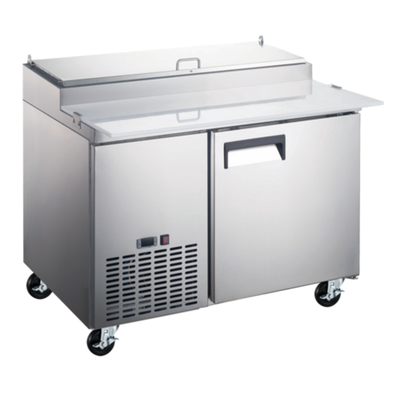 Étiquette alternative : EFI Sales Ltd. CPDR1-44VCX 44,5" X-LINE table de préparation à pizza réfrigérée en acier inoxydable avec base réfrigérée