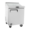 EFI Sales CSDR1-27VC-R 27.5" Stainless Steel Sandwich Salad Prep Table refrigerated counter with stainless exterior and casters