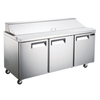 EFI Sales CSDR3-72VCX 72" Refrigerated Sandwich Prep Table With Three Doors And Ample Storage