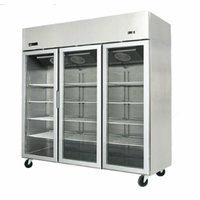 EFI Sales F3-78GDSVC 77.8" Wide Top Mount Reach-In Glass Door Freezer Merchandiser three-door glass freezer merchandiser