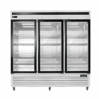 EFI Sales 81.9" Bottom Mount Three Door Glass Merchandiser Freezer commercial display freezer with 3 glass doors and bottom-mounted unit