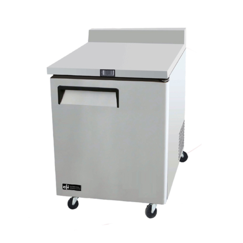 EFI Sales Ltd. FWDR1-27VC-R 27.5 Inch Work Top Freezer Counter stainless steel commercial worktop freezer on casters