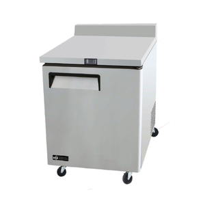 EFI Sales Ltd. FWDR1-27VC-R 27.5 Inch Work Top Freezer Counter stainless steel commercial worktop freezer on casters
