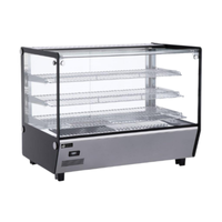 Alt Tag: EFI Sales HGSM-CT-3427 34 Inch Countertop Heated Display Case stainless steel countertop hot food display with glass sides