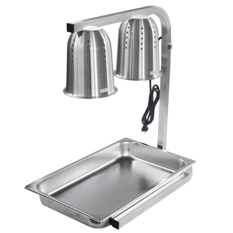 Tag alternatif : EFI Sales HL2B Lampe chauffante double ampoule en aluminium avec plateau, lampe de chauffage alimentaire en aluminium à double ampoule avec plateau en acier inoxydable