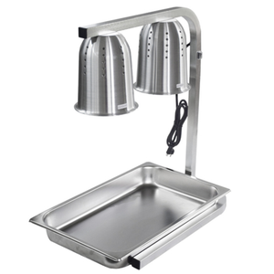 Tag alternatif : EFI Sales HL2B Lampe chauffante double ampoule en aluminium avec plateau, lampe de chauffage alimentaire en aluminium à double ampoule avec plateau en acier inoxydable