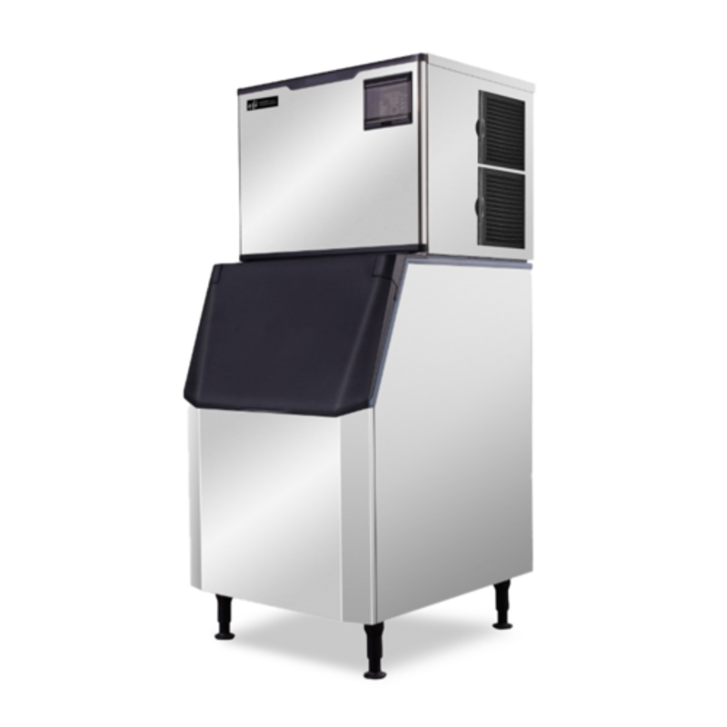 EFI Sales 1000 Lbs Production Air Cooled Cube Ice Machine with Bin commercial stainless steel cube ice maker with storage bin