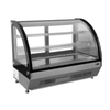 Alt Tag: EFI Sales Ltd. 27.6-Inch Refrigerated Countertop Curved Glass Display Case, curved glass refrigerated bakery display with shelves