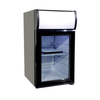 Countertop Glass Door Refrigerator Perfect For Convenience Stores And Cafes Displaying Chilled Beverages And Snacks.