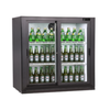 Alt Tag: EFI Sales Ltd. C2S-3640-CT 35.4" Two-Door Countertop Merchandiser Refrigerator with glass doors displaying bottled drinks