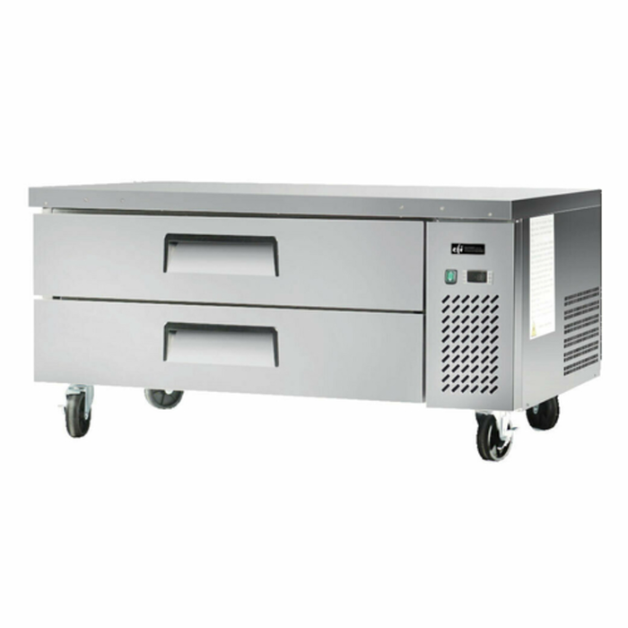 Alt Tag: EFI Sales Ltd. CCB-48 48-Inch Two-Drawer Refrigerated Chef Base stainless steel 48-inch chef base with 2 drawers