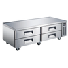 EFI Sales Ltd. CCB-72VCX 72 Inch Refrigerated Chef Base With Stainless Steel Finish And Two Drawers On Wheels.