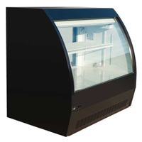 Alt Tag: EFI Sales Ltd. 47.2 Inch Curved Glass Deli Display Case refrigerated curved glass showcase for deli meats, cheeses, salads