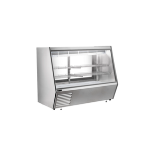 EFI Sales Ltd. 72-Inch Stainless Steel Refrigerated Deli Display Case with flat front glass deli showcase