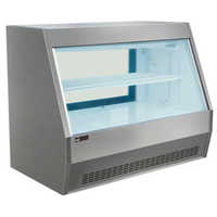 Alt Tag: EFI Sales Ltd. 47.2" Straight Glass Refrigerated Deli Display Case stainless refrigerated deli case with straight glass front