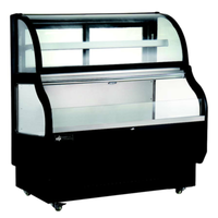 Étiquette alternative : EFI Sales Ltd. CGOCM-5261 vitrine de charcuterie ouverte de 51,7 pouces réfrigérée avec vitre courbée et base noire