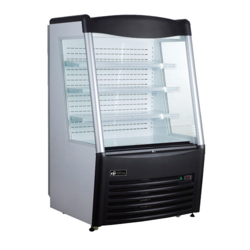 EFI Sales Ltd. 36.2 Inch Open Air Refrigerated Display Merchandiser open-air glass-front chiller with adjustable shelves