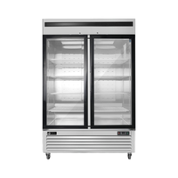 EFI Sales Ltd. F2-54GDSVC 54.4" Bottom Mount Glass Door Freezer with double glass doors, illuminated 44.8 cu ft commercial reach-in