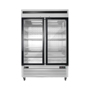 EFI Sales Ltd. F2-54GDSVC 54.4" Bottom Mount Glass Door Freezer with double glass doors, illuminated 44.8 cu ft commercial reach-in