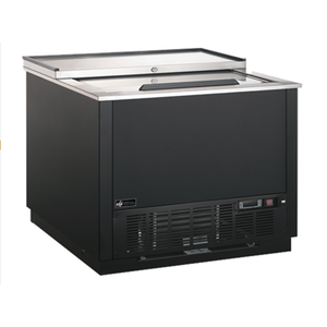 EFI Sales Ltd. FGF-36-VCX Givreur de verre à porte coulissante de 36 pouces Distributeur commercial de verre bar avec porte coulissante et toit en acier inoxydable