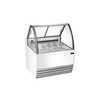 EFI Sales Ltd. FIGCW-4252 41.4 Inch White Gelato Display Case with curved glass front and stainless gelato pans
