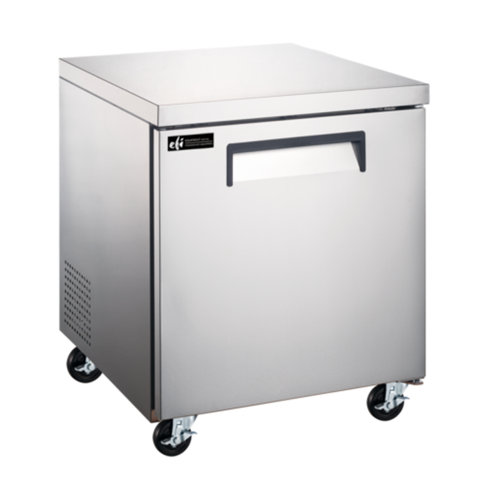 EFI Sales Ltd. FUDR1-27VCX-R 27" Undercounter Commercial Reach-In Freezer stainless steel undercounter unit on casters