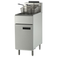 EFI Sales Ltd. 50 LB Capacity Natural Gas Floor Fryer commercial stainless steel deep fryer with dual baskets