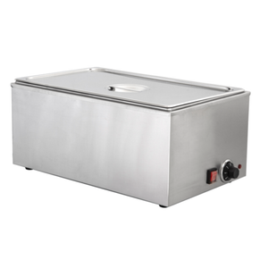 Alt Tag: EFI Sales Ltd. SA-FWFULL 21 Litre Countertop Food Pan Warmer stainless steel full size pan warmer with lid and temperature control knob