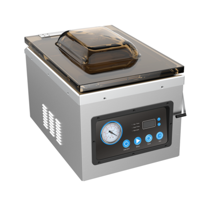 Tag alternatif : EFI Sales Ltd. VS-CH-10 Chambre de comptoir Machine à sceller sous vide à chambre de comptoir de 10,25 pouces avec couvercle transparent et panneau de contrôle