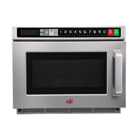 Alt Tag: EFI Sales MW-171800208 17L Heavy-Duty Commercial Stainless Steel Microwave front view with digital keypad and stainless door