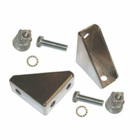 EFI Sales Ltd. N-PKBC Chrome Post Kit Wall Mount Brackets hardware set with two brackets, bolts, washers and nuts